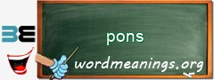 WordMeaning blackboard for pons